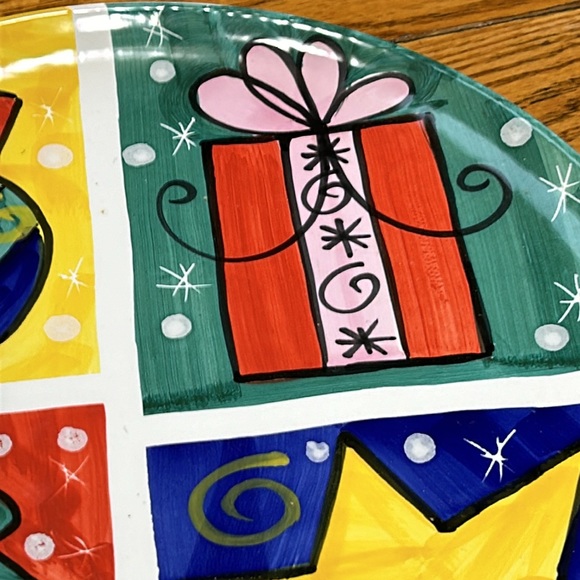 Pier 1 Christmas themed 14” cookie/serving tray.  Great condition. - Picture 4 of 8